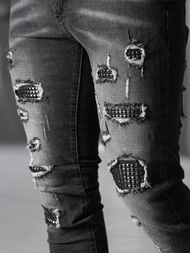 Muške traperice crne OZONEE NB/MP0152NZ