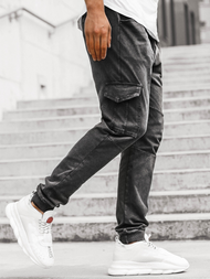 Muške jogger traperice Crne OZONEE JS/KK1110-2