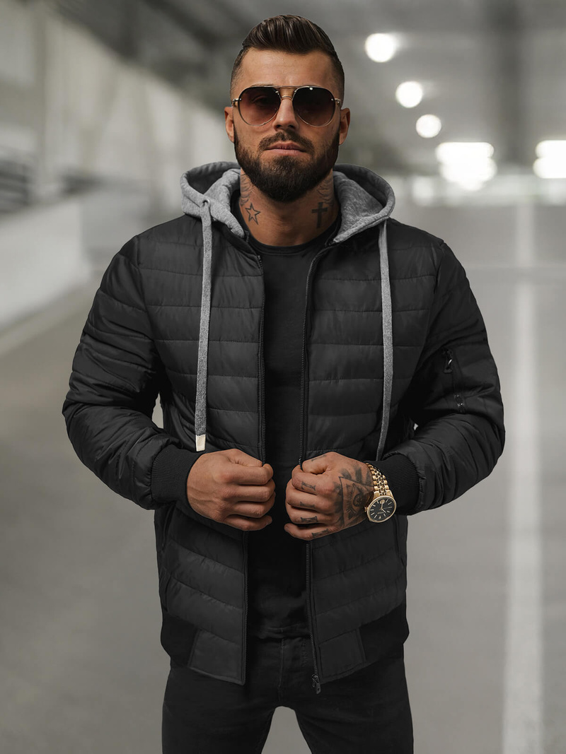 Muška jakna crna OZONEE JS/8M985/392