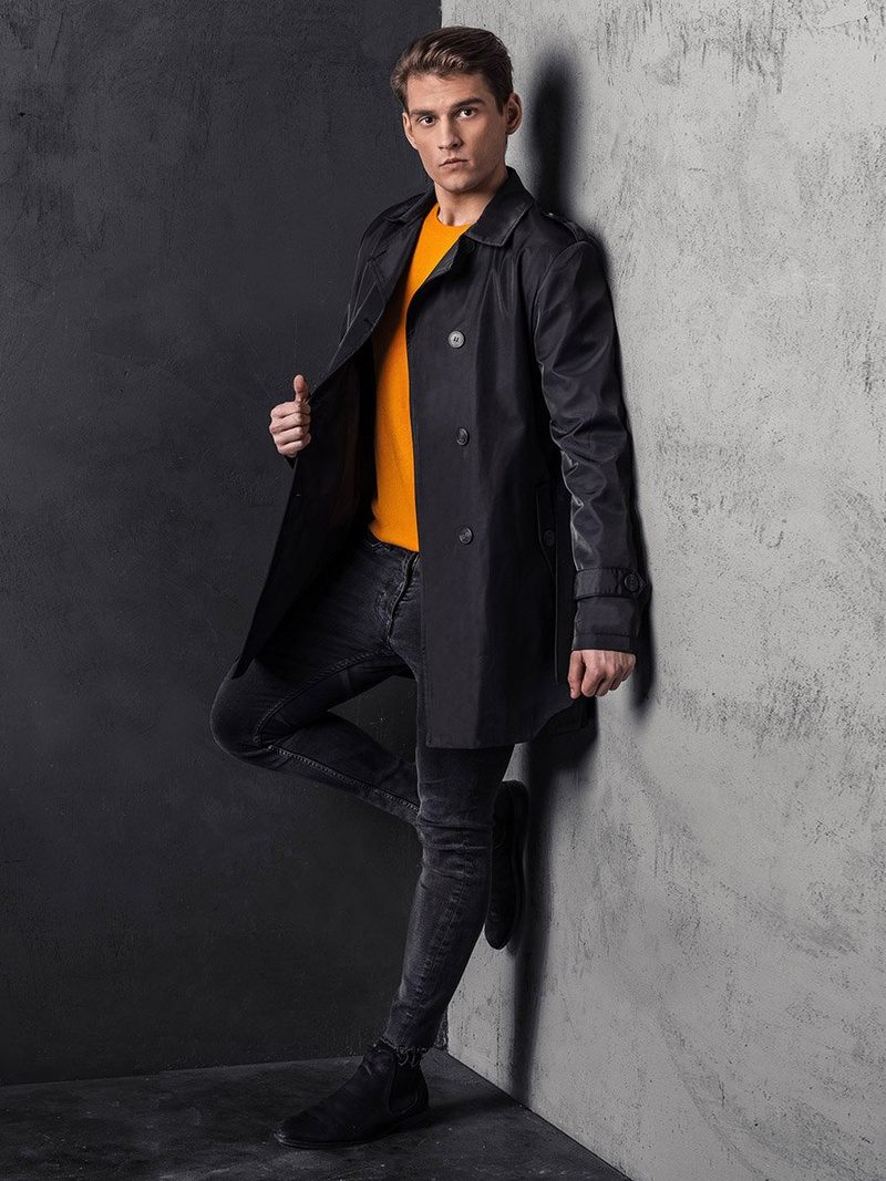 Muški kaput Crni OZONEE O/5624