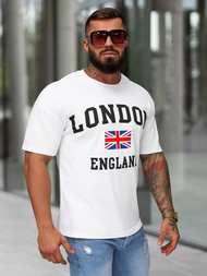 Muška Majica Bijeli OZONEE JS/8B1373/1