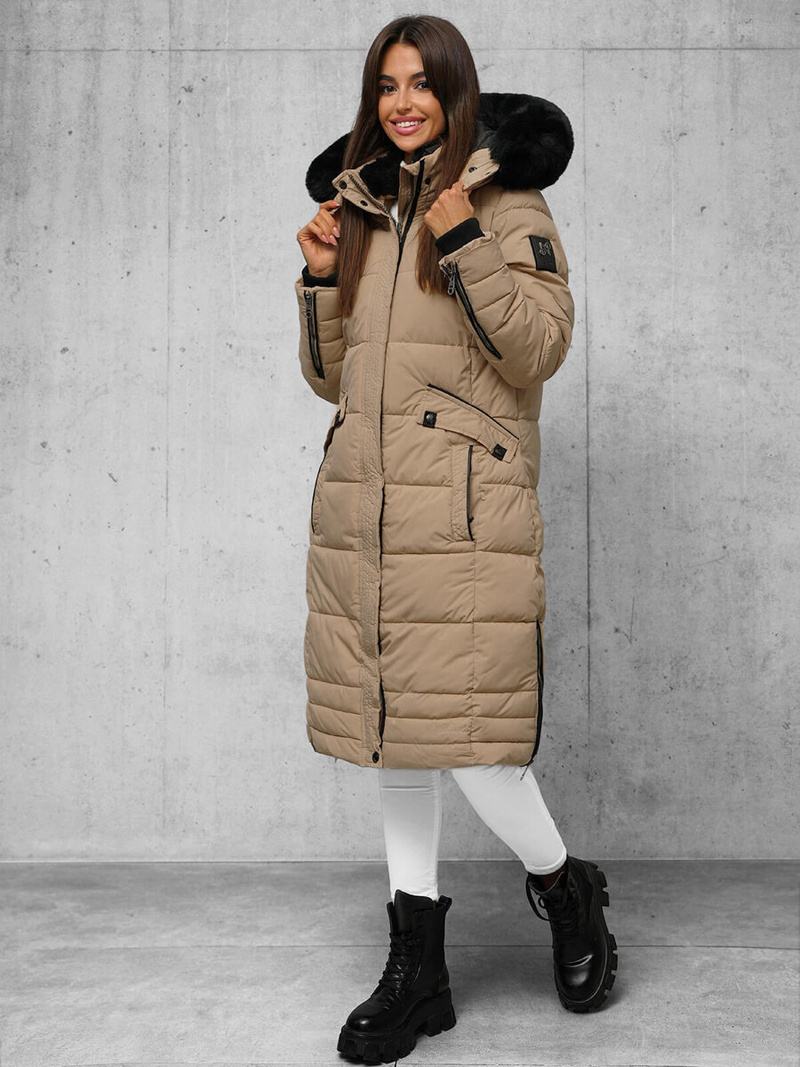 Ženska jakna tamno-bež OZONEE O/W377