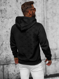 Muška dukserica s kapuljačom crna OZONEE JS/3B566