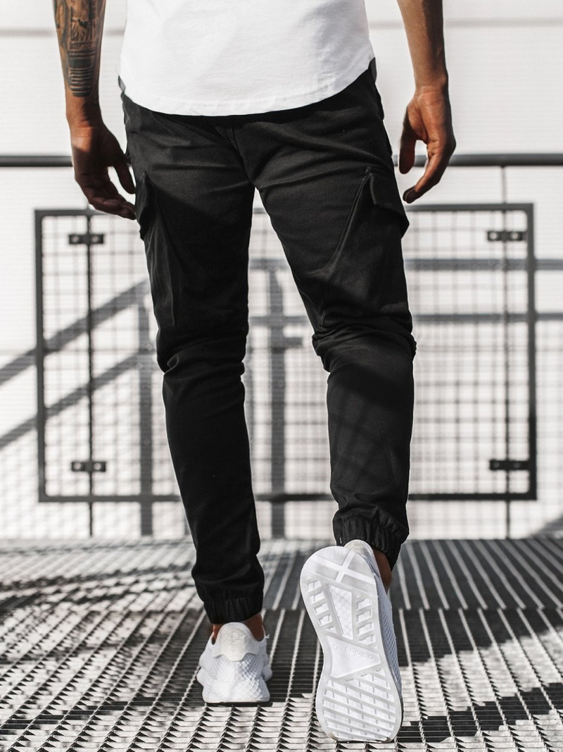 Muške chino jogger hlače crne OZONEE G/2788