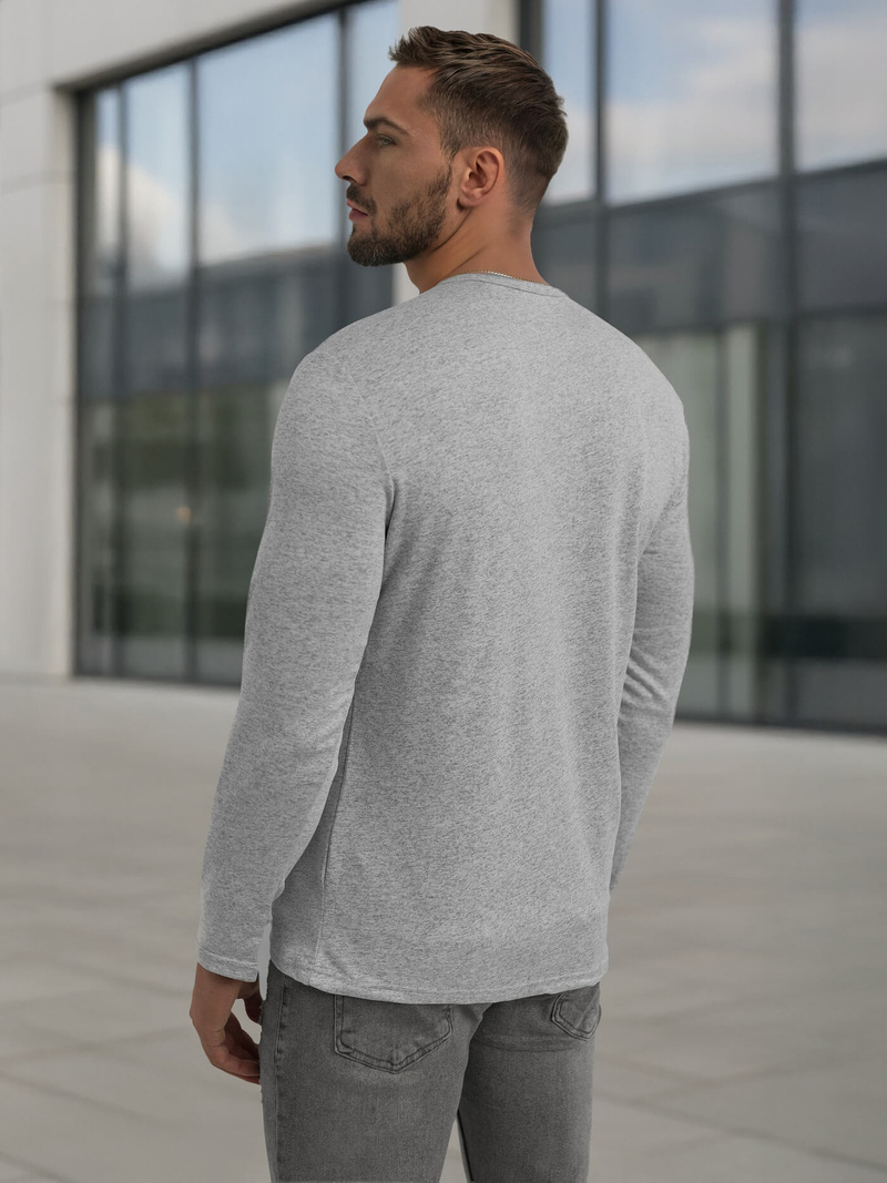 Muška majica dugi rukav siva OZONEE JS/DB71/2