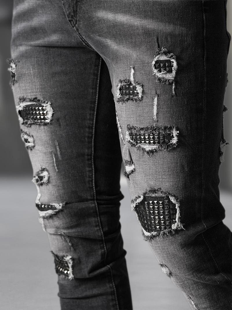 Muške traperice crne OZONEE NB/MP0152NZ