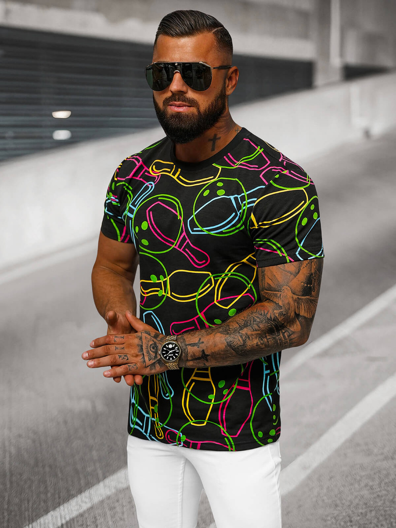 Muška majica crna OZONEE O/T1272/3