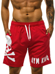 Muške kratke hlače za kupanje crvene OZONEE O/1011