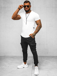 Muške chino jogger hlače crne OZONEE O/475