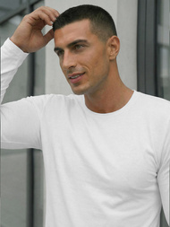 Muška majica dugi rukav bijela OZONEE JS/DB71/2