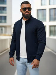 Muška dukserica s patentom modra OZONEE JS/2002