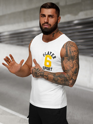 Muška majica bez rukava bijela OZONEE JS/8B1717/1Z