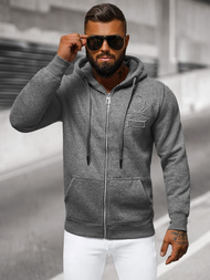 Muška dukserica s kapuljačom grafitna OZONEE NB/MF2003