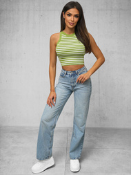 Ženska majica bez rukava zeleno/bijeli OZONEE O/JK6557