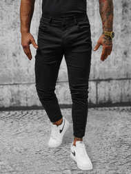 Muške Chino Hlače Crne OZONEE NB/MP0160N