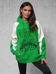 Dukserica s kapuljačom verde OZONEE O/SWE23037Z