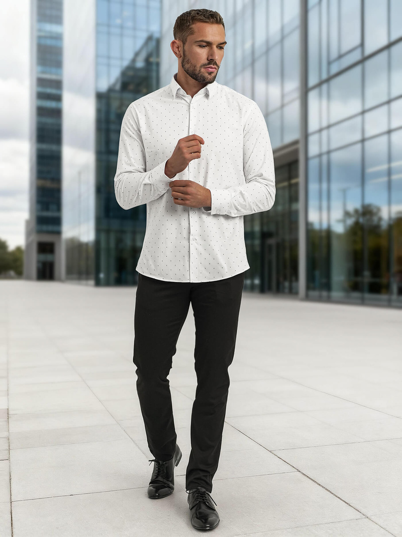 Muška košulja bijela OZONEE V/V180