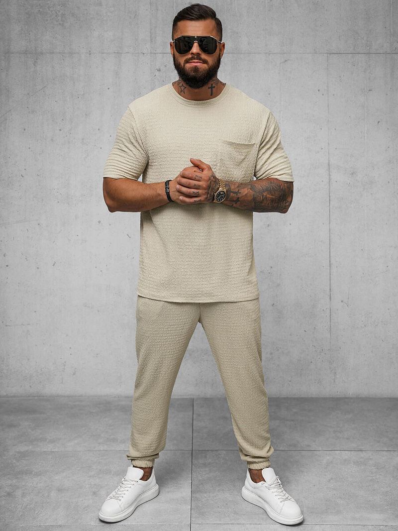 Muška Majica Bež OZONEE O/Y960T