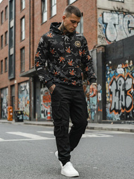 Muška dukserica s kapuljačom crna OZONEE O/B266Z