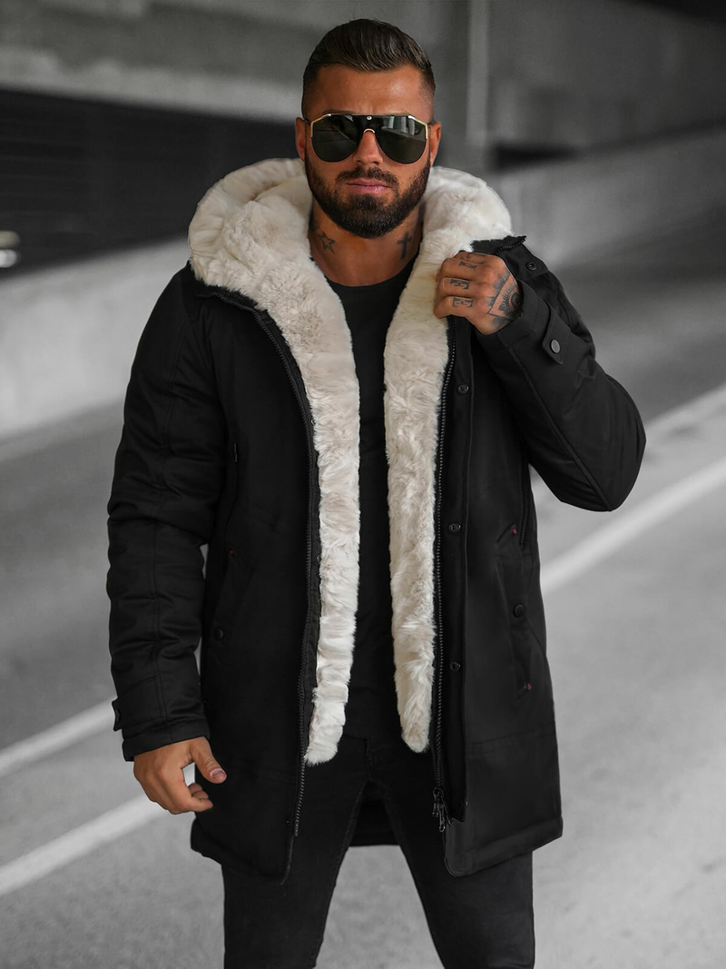 Muška parka jakna crna OZONEE JS/22M319/392Z