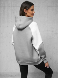 Dukserica s kapuljačom siva OZONEE O/SWE23027