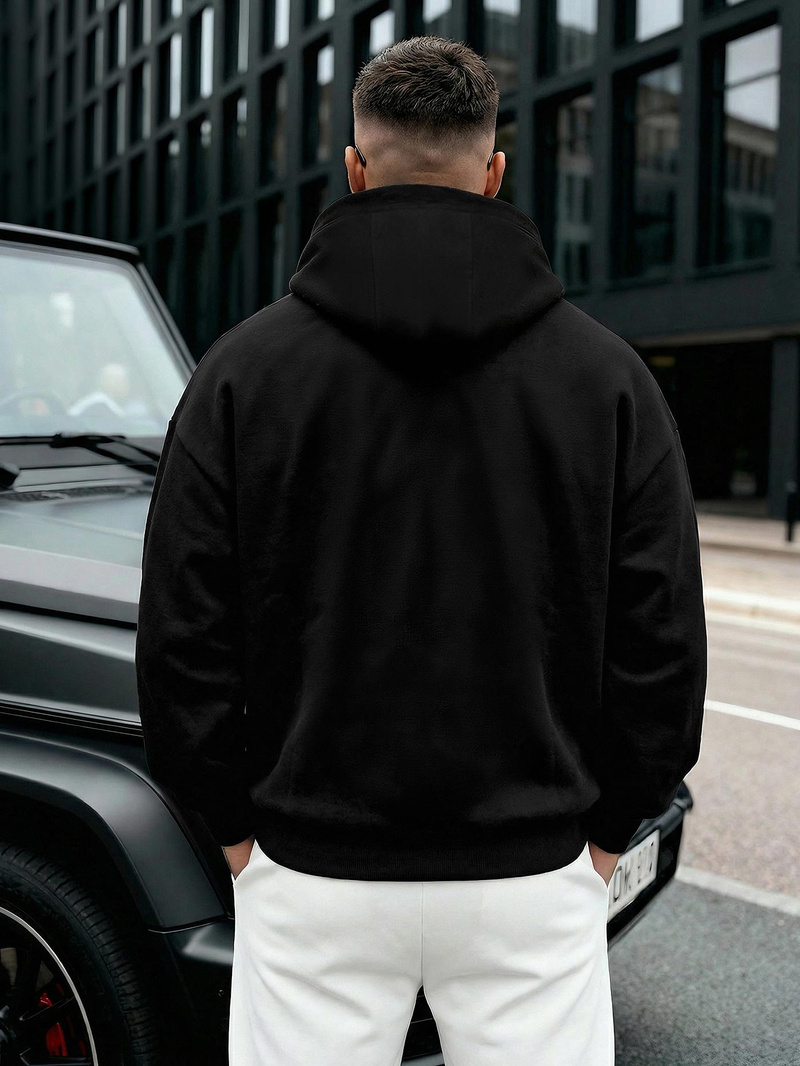 Muška dukserica s kapuljačom crna OZONEE JS/8B1968/3