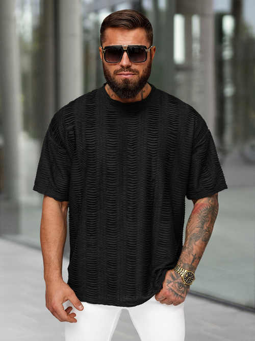 Muška Majica Crna OZONEE O/B1149