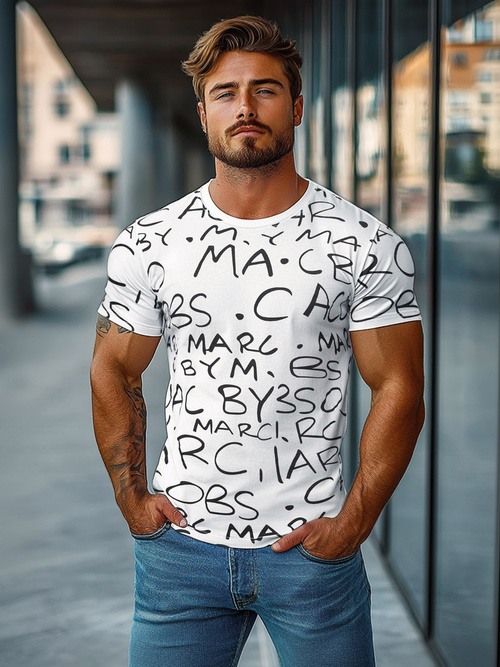 Muška Majica Bijeli OZONEE JS/8T1213/1Z