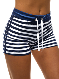 Ženske kratke hlače bijelo-mornarsko plave OZONEE Z/D1005