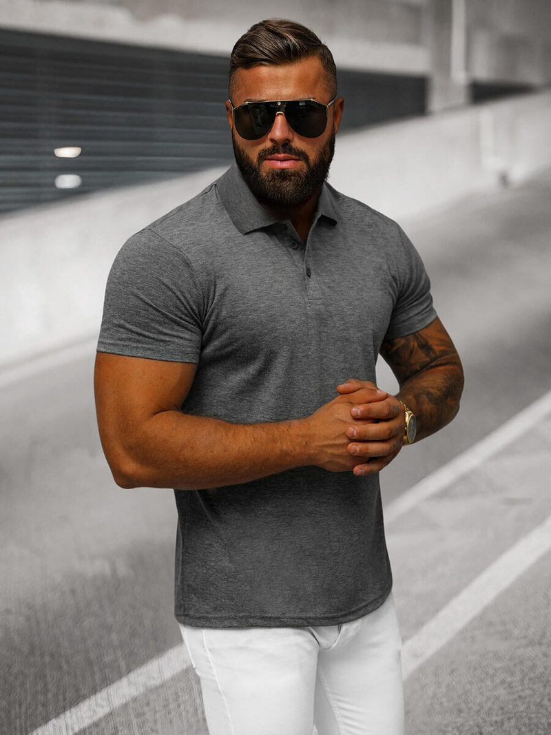 Muška polo majica grafitna OZONEE JS/8T80/5Z