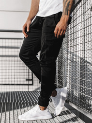 Muške chino jogger hlače crne OZONEE G/2788