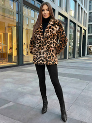 Ženska jakna bež-smeđa OZONEE JS/61M8500/158Z