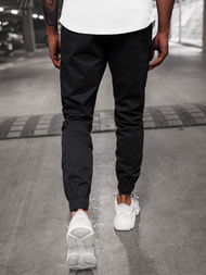 Muške chino jogger hlače crne OZONEE O/399