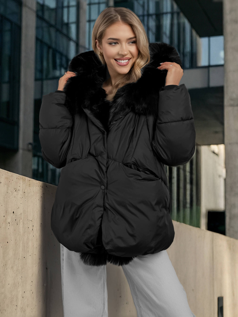 Ženska jakna crna OZONEE O/16M9179/392Z