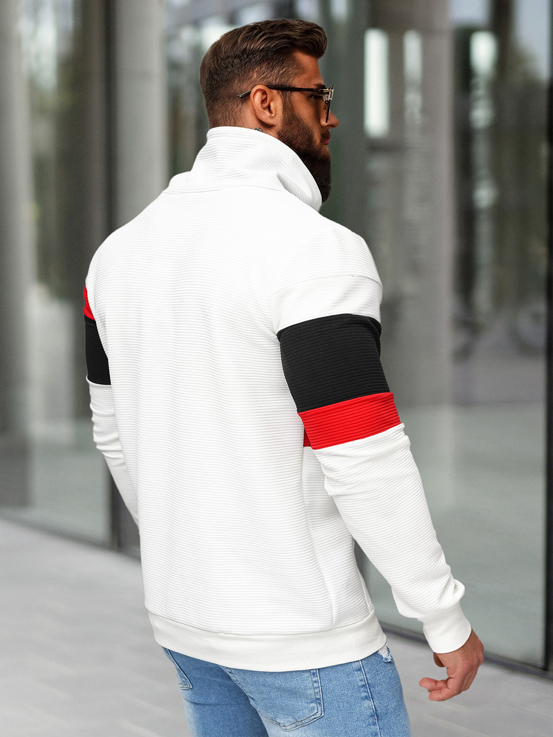 Muška dukserica bijela OZONEE O/B7524Z