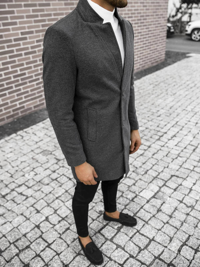 Muški kaput Tamnosivi OZONEE O/5628