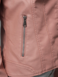 Ženska Kožna Jakna Ružičasta OZONEE JS/11Z8052
