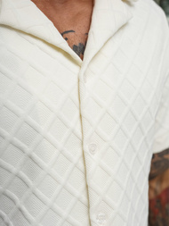 Muška košulja kratkih rukava ecru OZONEE O/B2257