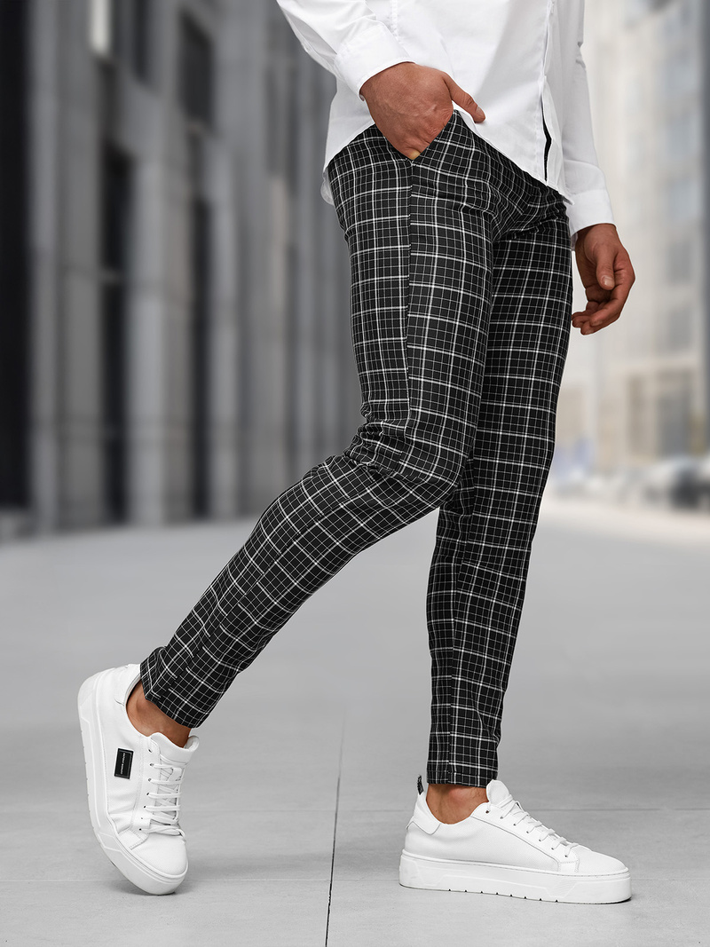 Muške chino hlače crne OZONEE DJ/5515Z