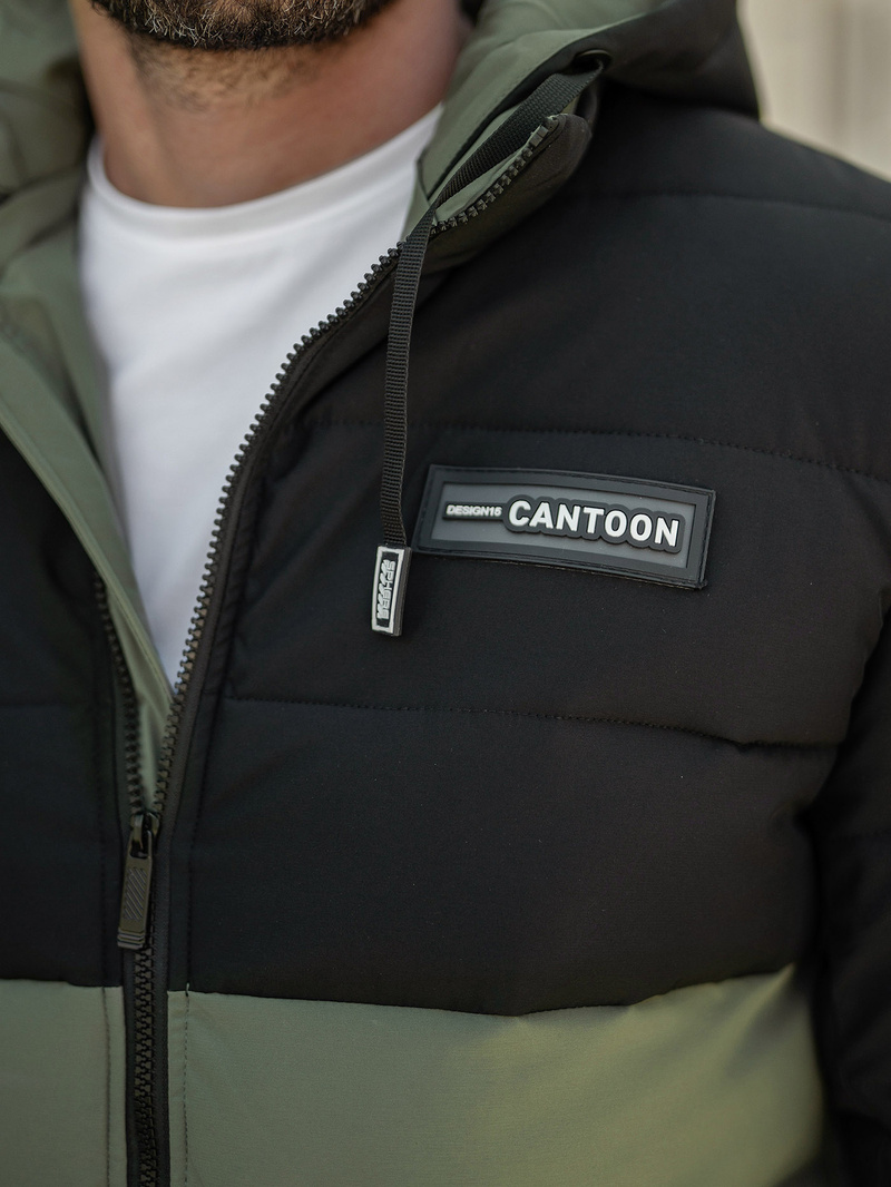 Muška parka jakna Crno-Zelena OZONEE JS/31M5083/136