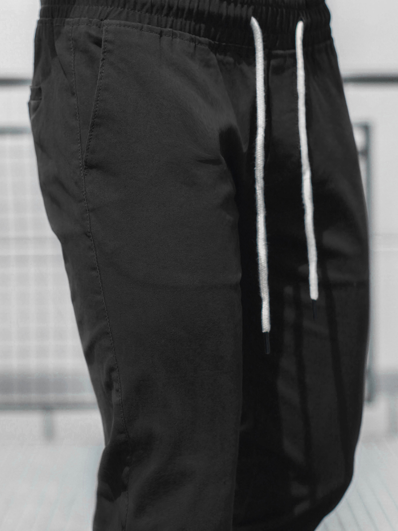 Muške chino jogger hlače crne OZONEE JB/JP1145/18