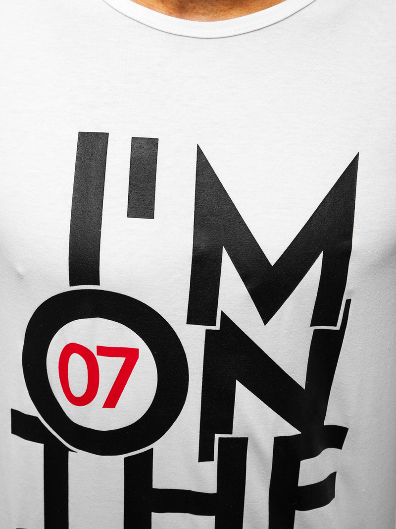 Muška majica bez rukava Bijela OZONEE JS/KS2078Z