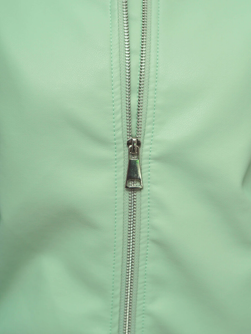 Ženska Kožna Jakna Mentol OZONEE O/G116Z