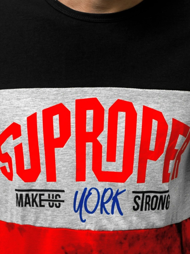 Muška majica Crna OZONEE JS/KS1974Z