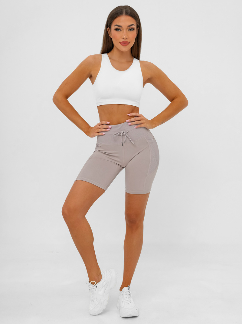 Kratke ženske tajice moka OZONEE JS/XY24026S