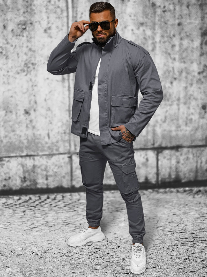 Muška proljetna jakna grafitna OZONEE O/G3035