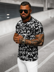  Muška majica crna OZONEE O/T1268/3