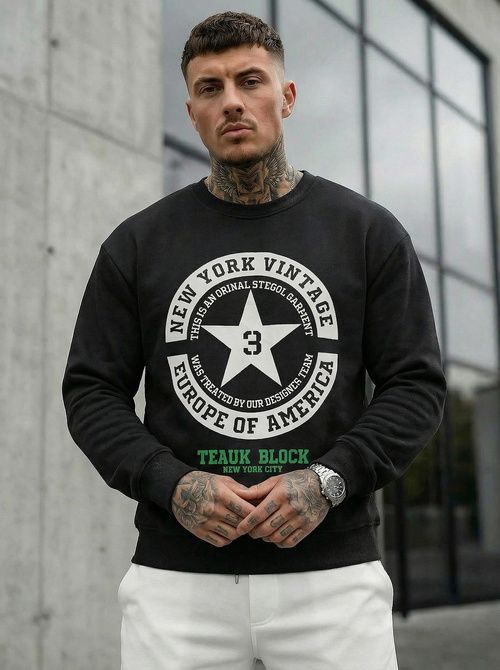 Muška dukserica crna OZONEE JS/8B1768/3