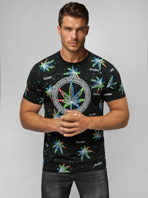 Muška majica crna OZONEE O/T136/3Z