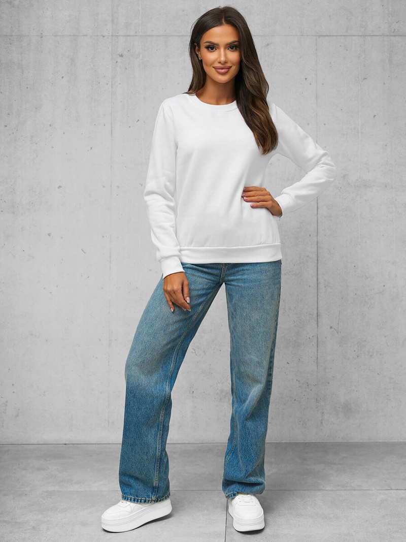 Ženska dukserica bijela OZONEE JS/W01Z